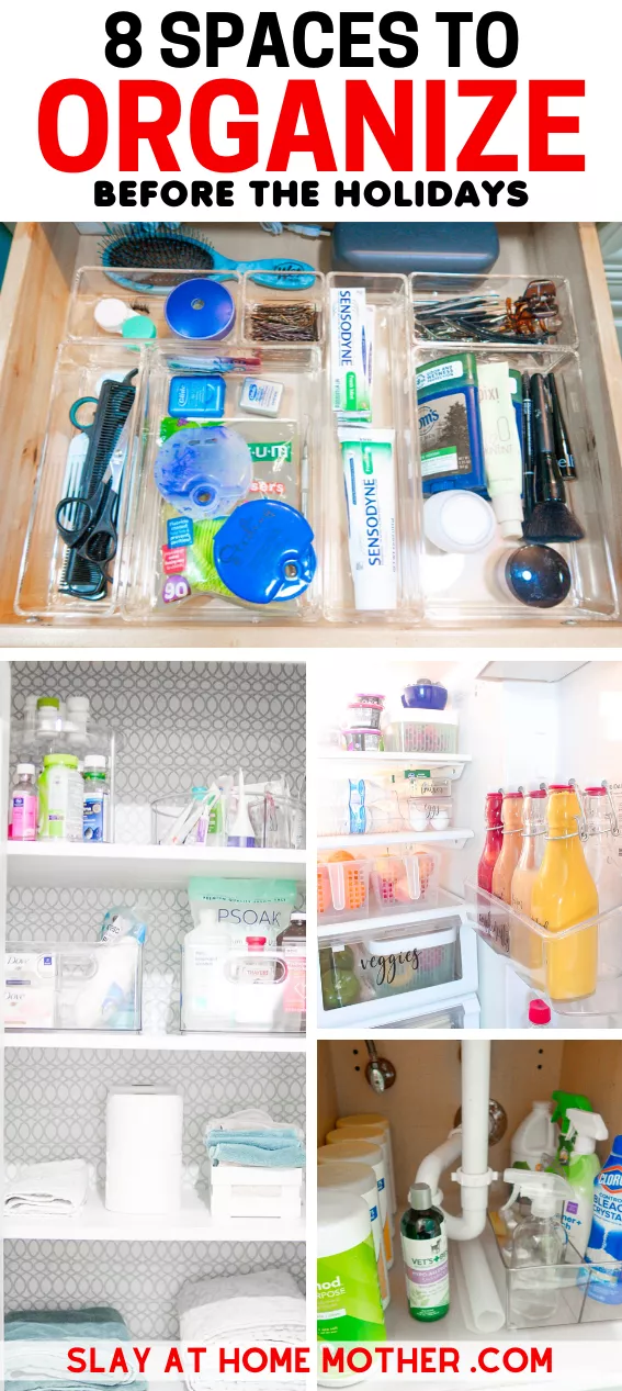 8 Spaces To Organize In Your Home Before The Holidays - SLAYathomemother.com