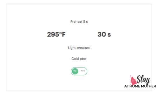 cricut heat guide settings foil iron on