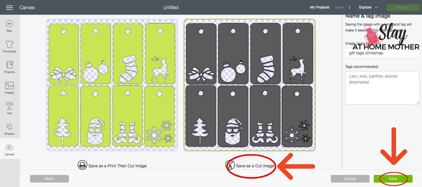 save as a cut image cricut design space