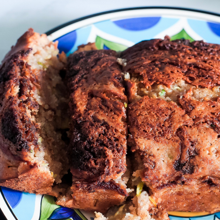 zucchini banana bread square