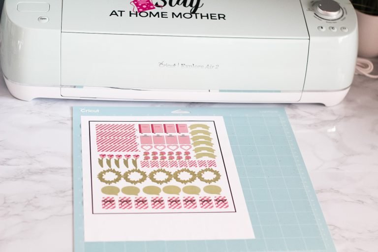 Cricut Print Then Cut Tutorial Easy DIY Stickers Slay At Home Mother
