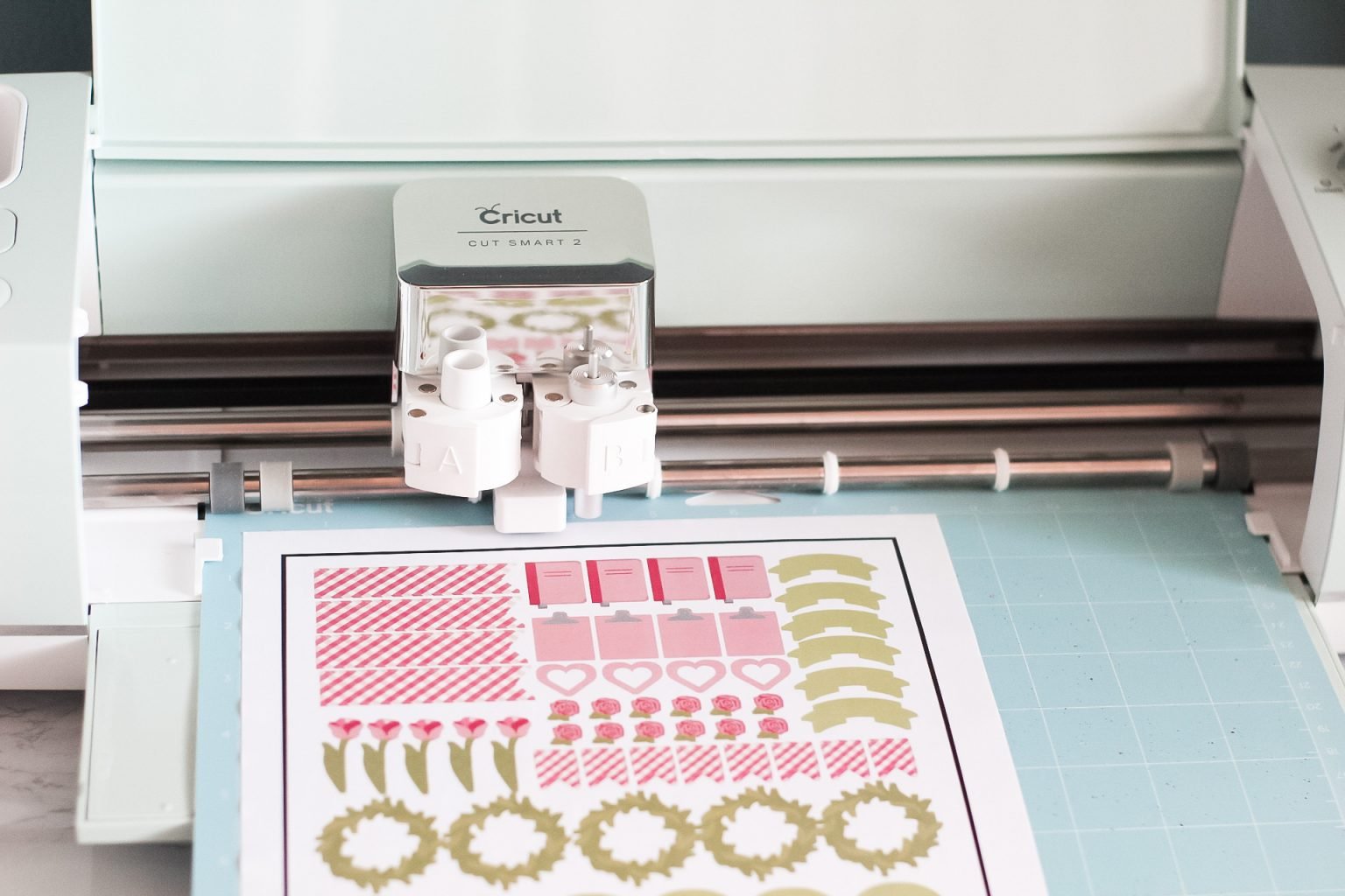 Cricut Print Then Cut Tutorial Easy DIY Stickers Slay At Home Mother