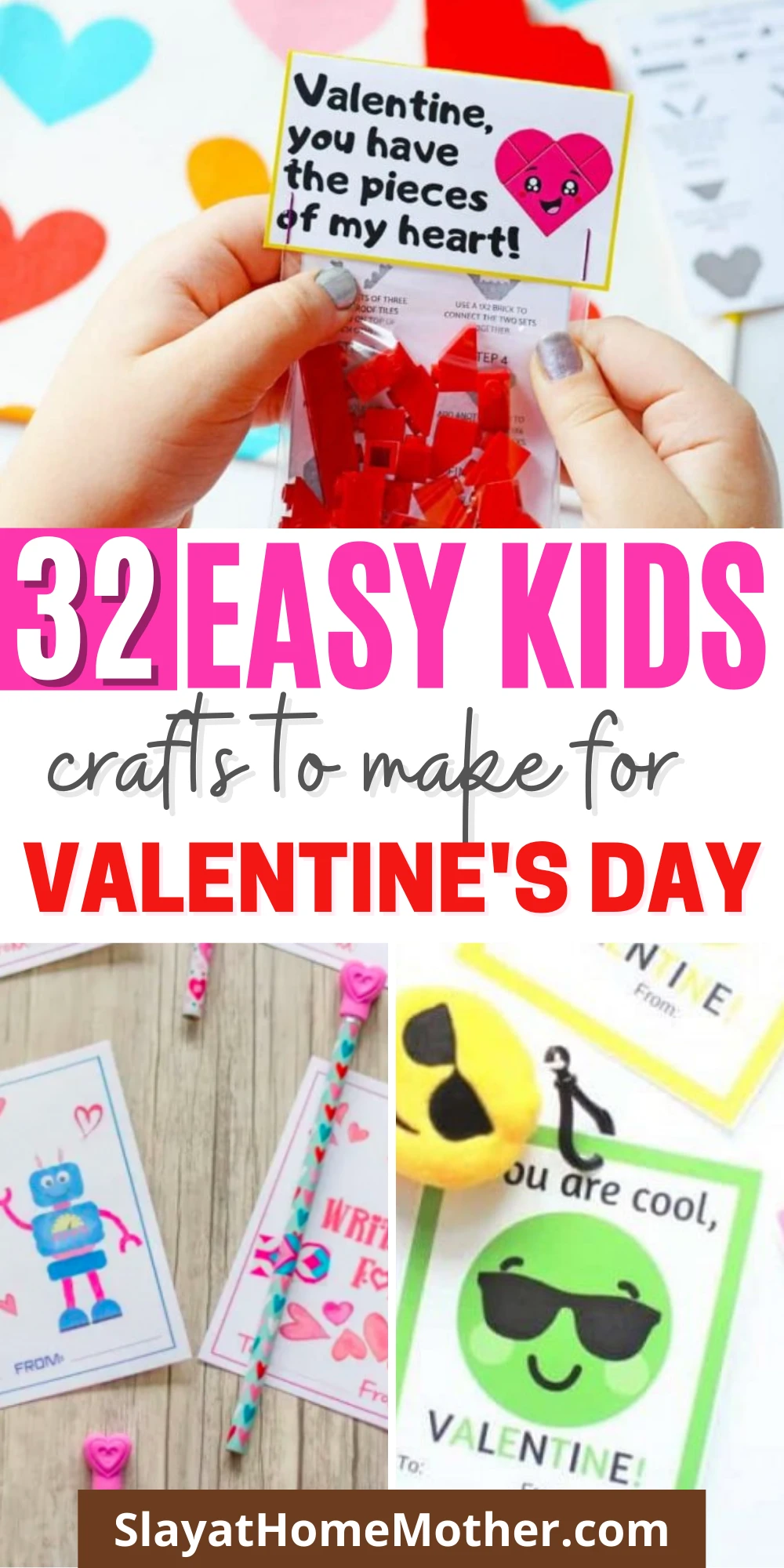  Valentines Bookmark Craft Kits Valentine's Day Craft for Kids  Classroom Home Fun Activities 30 Pack : Toys & Games