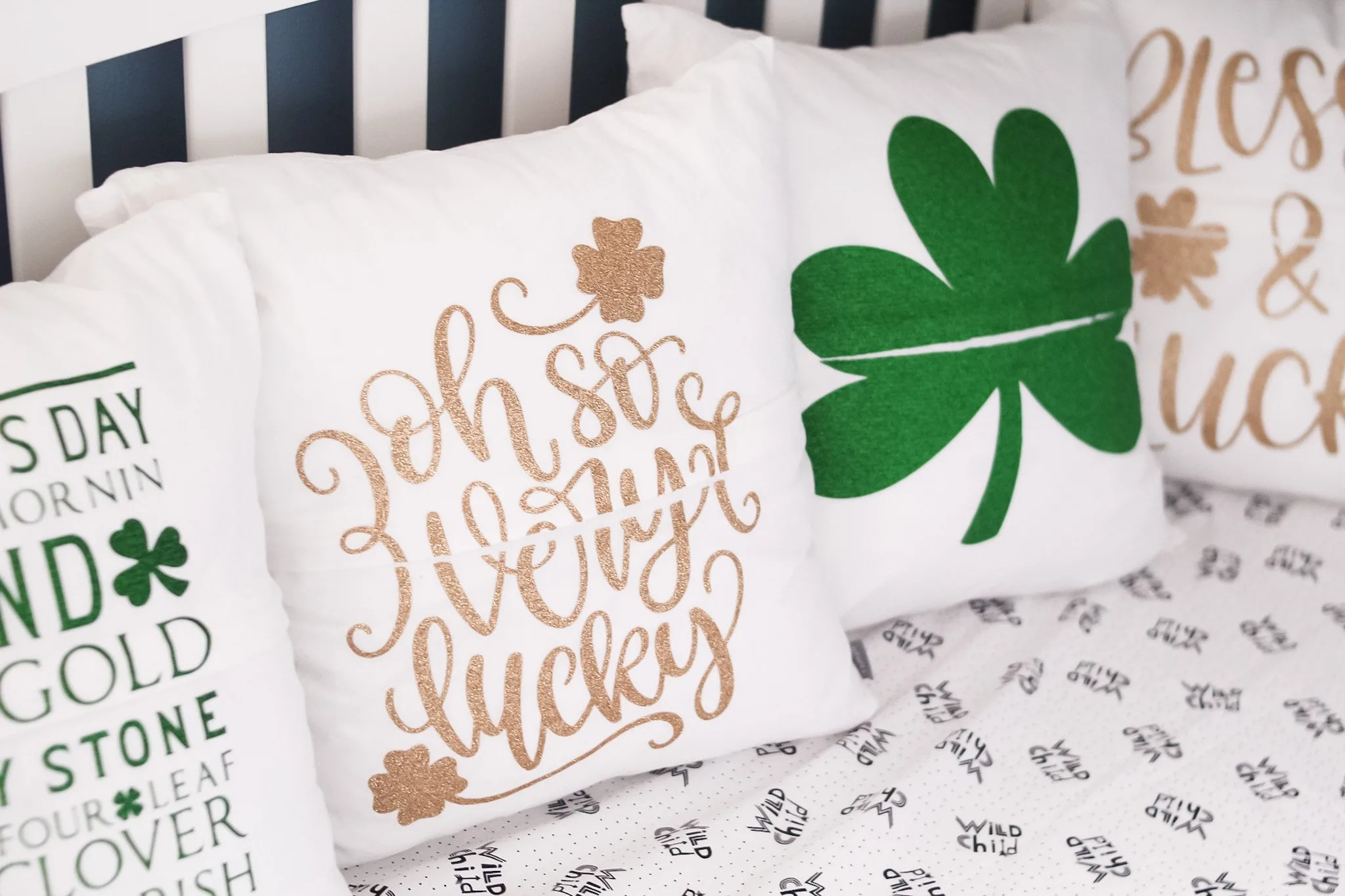 finished st.pattys day pillows