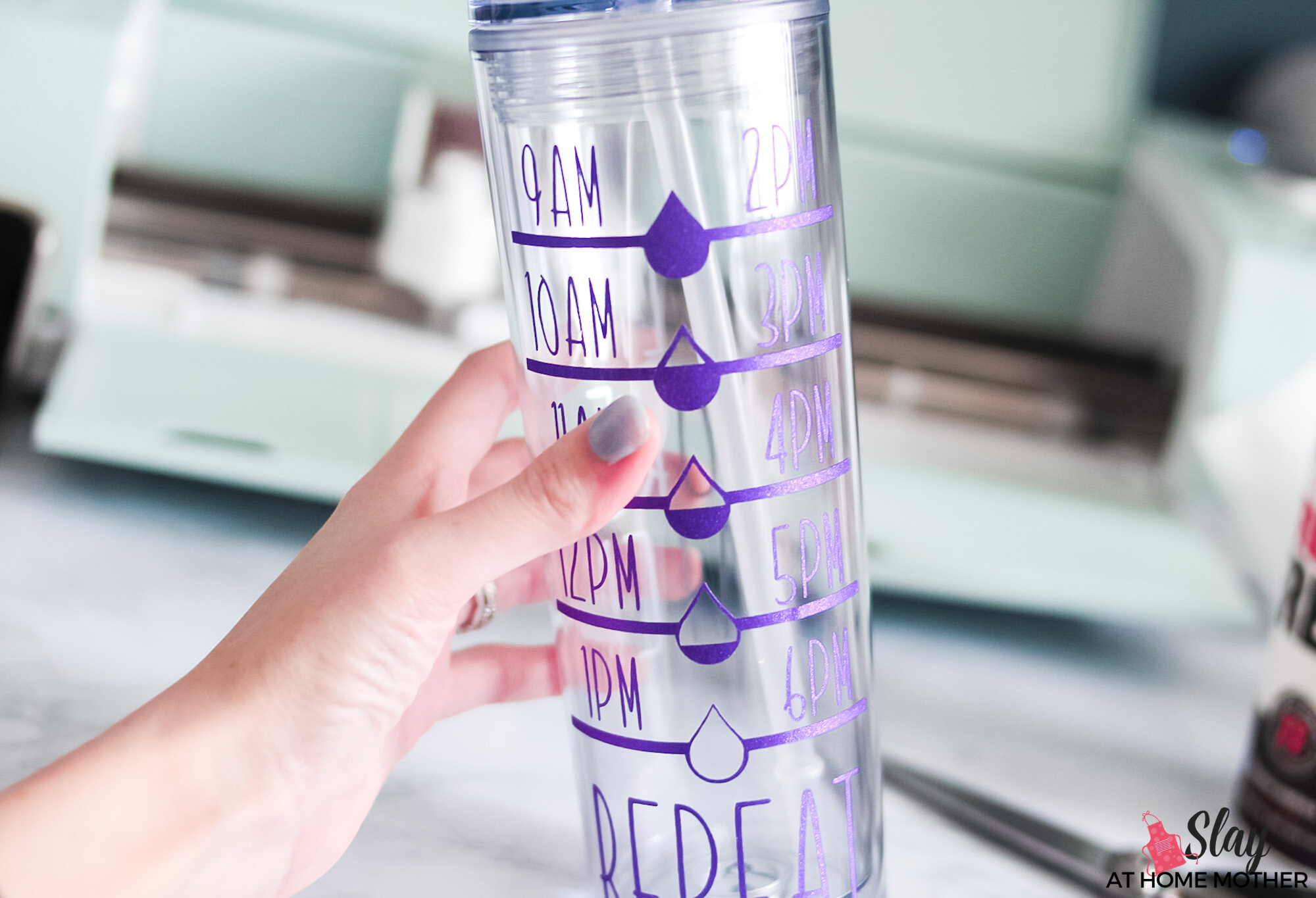 DIY Water Tracker Decal with Cricut