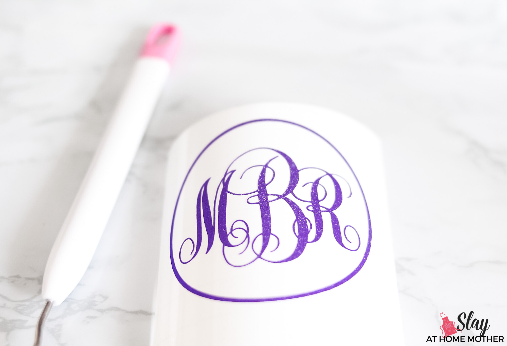 shimmer vinyl monogram decal