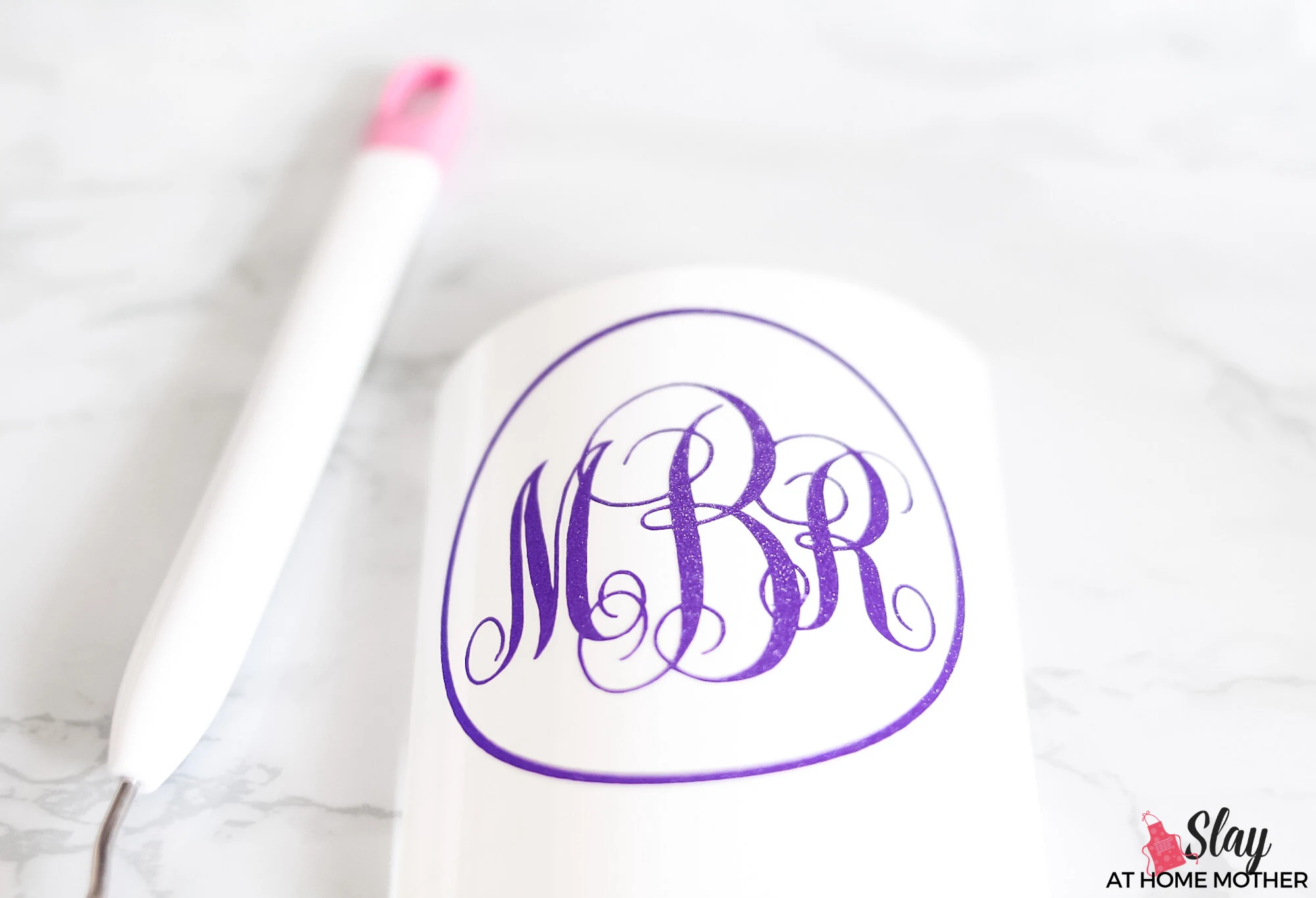 shimmer vinyl monogram decal