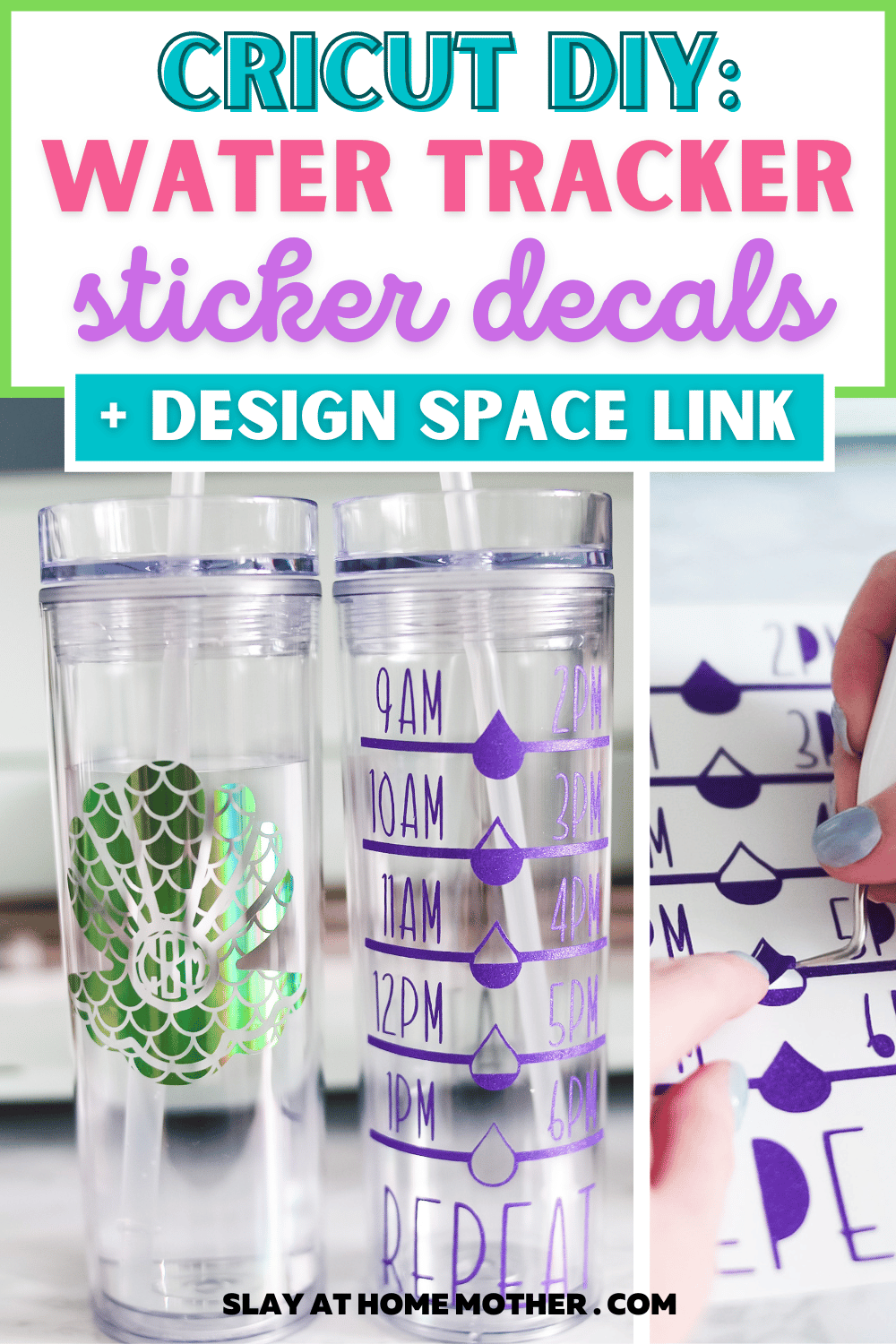 cricut diy water tracker decals