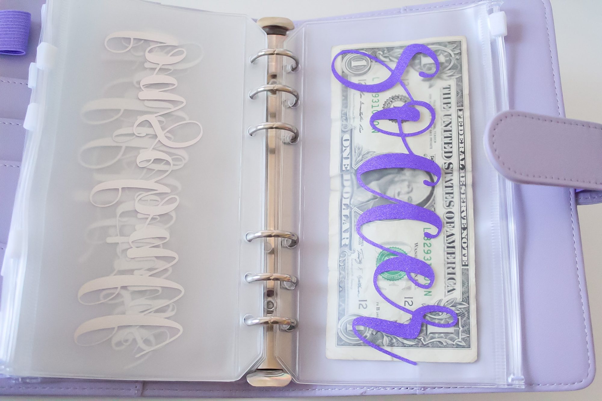 finished diy cash envelope