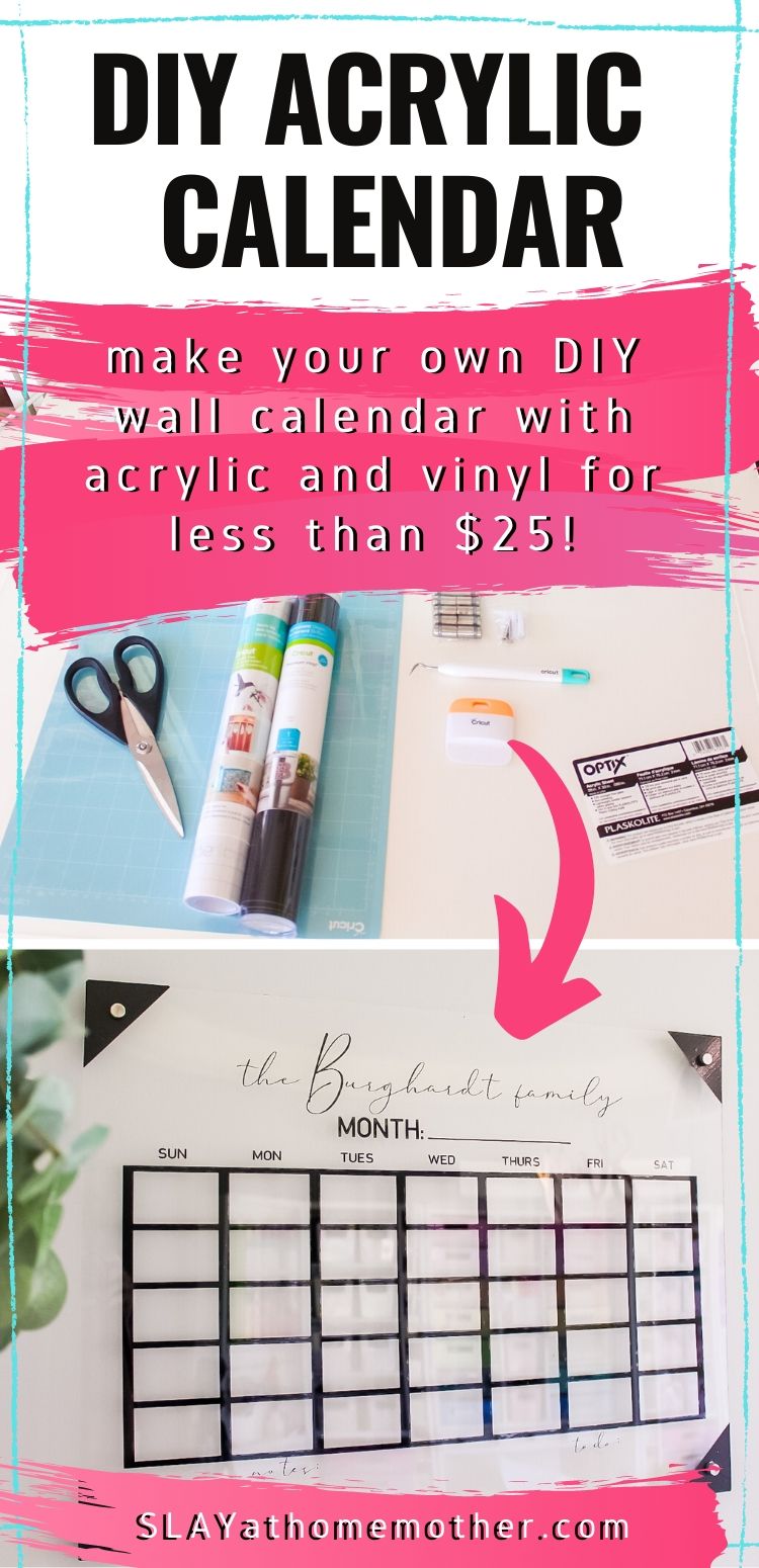 Easy DIY Acrylic Calendar For 25 With The Cricut Explore Air 2