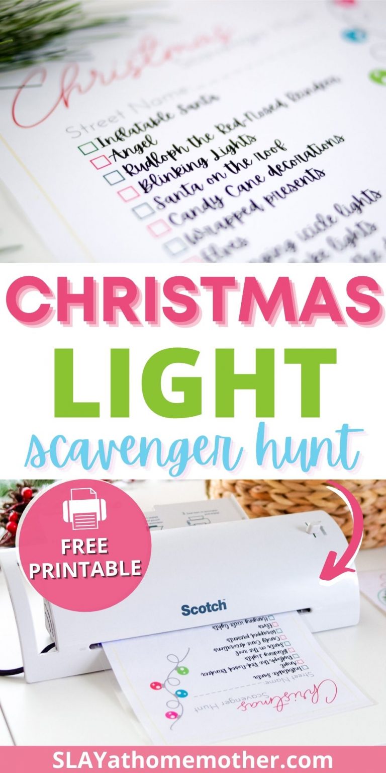 Free Christmas Light Scavenger Hunt Printable Slay At Home Mother