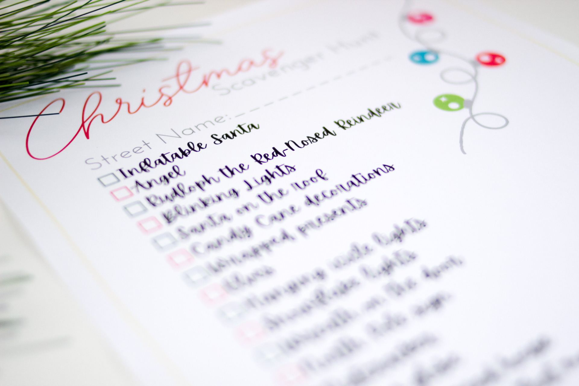 Free Christmas Light Scavenger Hunt Printable - Slay At Home Mother