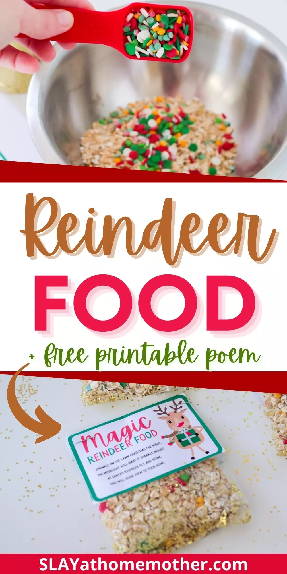 reindeer food recipe vertical pin
