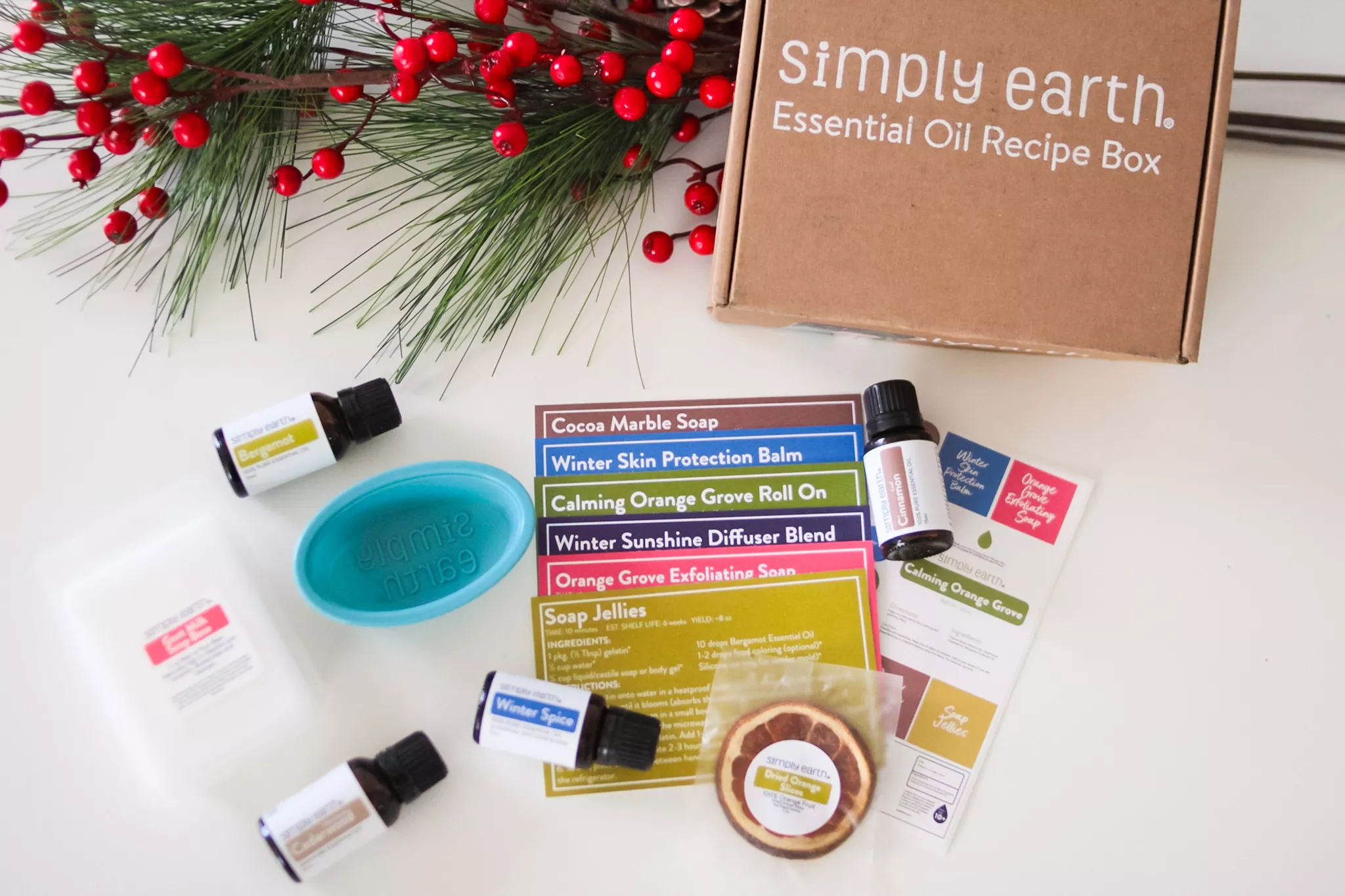 Simply Earth December Box &ndash; An Essential Oil Recipes Subscription