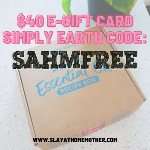 simply earth discount code SAHMFREE