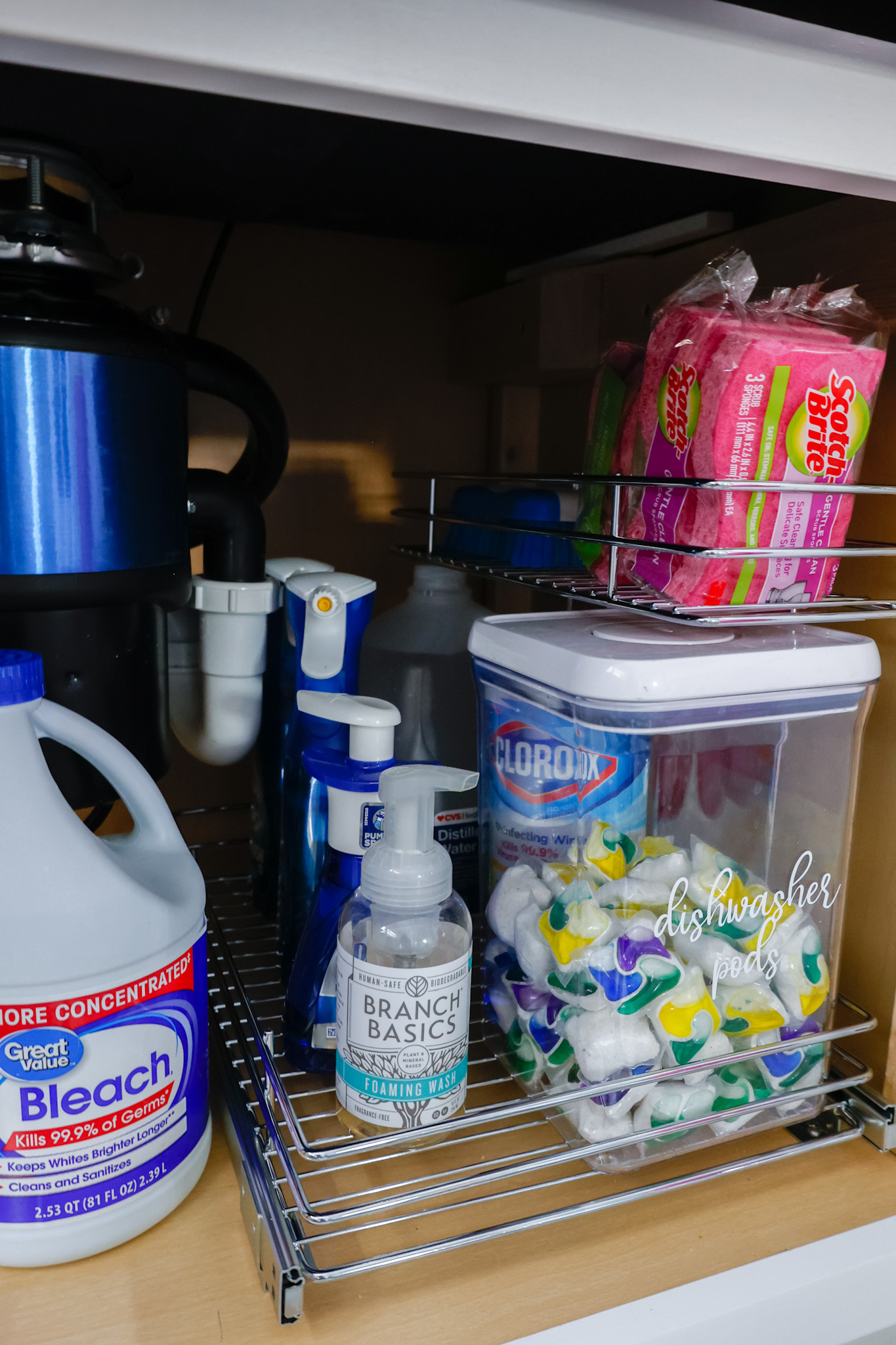 cabinet organization ideas for under the sink