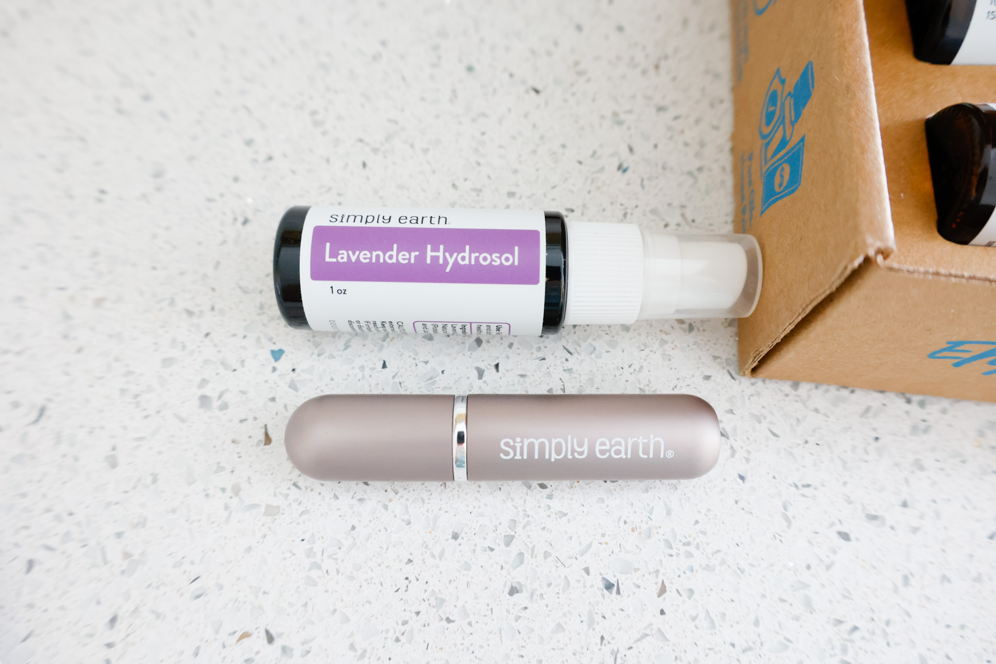 lavender hydrosol and aluminum essential oil inhaler