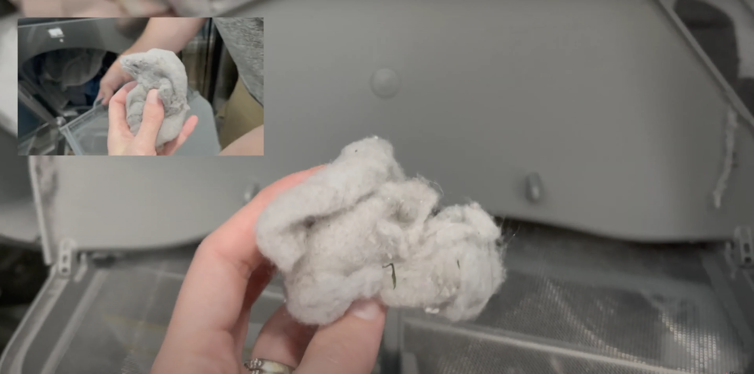 lint before and after o3 waterworks laundry system