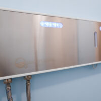 o3 waterworks laundry system installed on wall