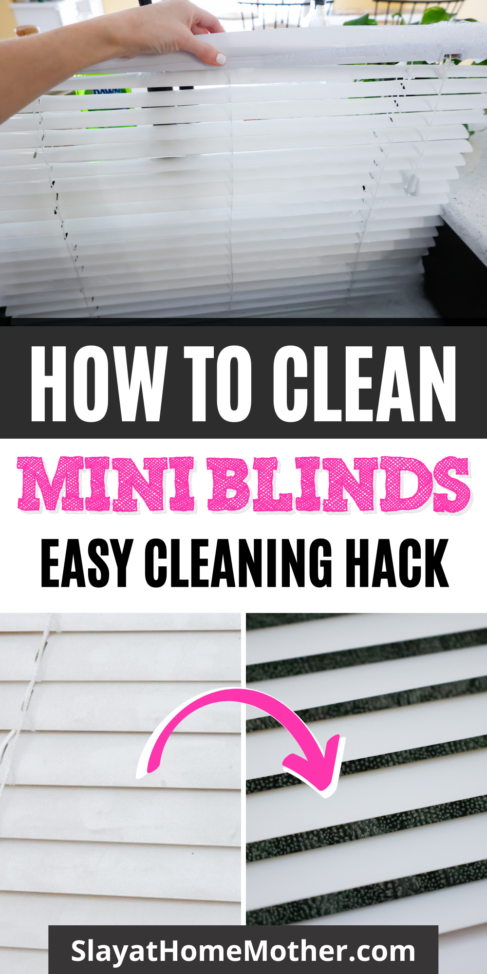how to clean mini blinds pin