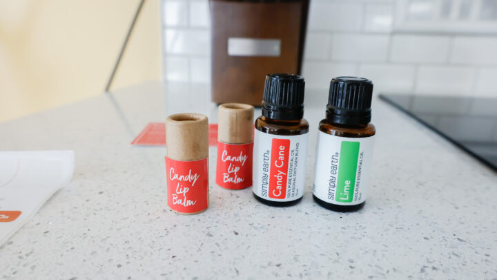 Candy Cane Lip Balm With Essential Oils (A Simply Earth Recipe)
