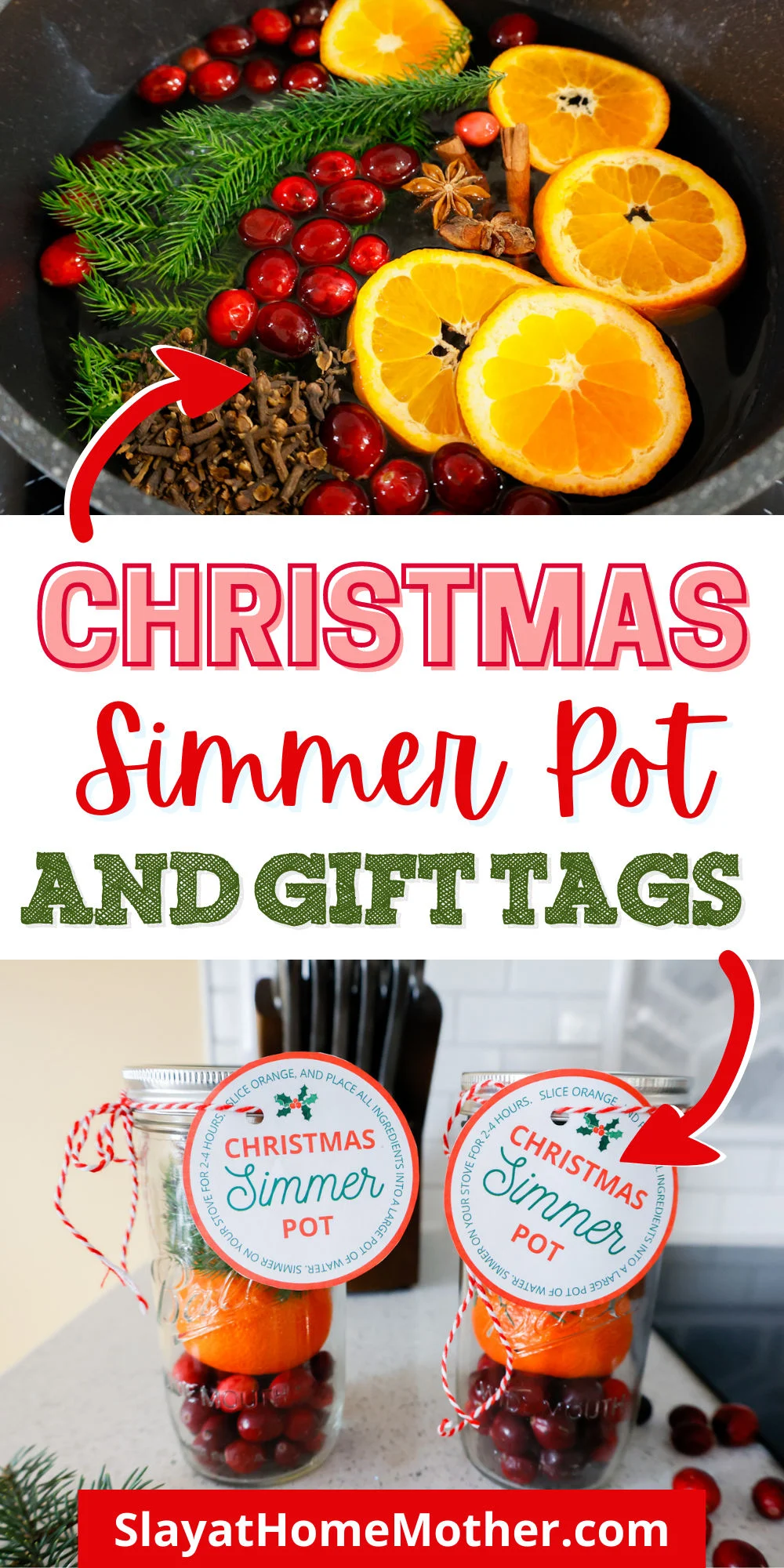 Christmas Simmer Pot Gifts & Printable Gift Tags - Slay At Home Mother