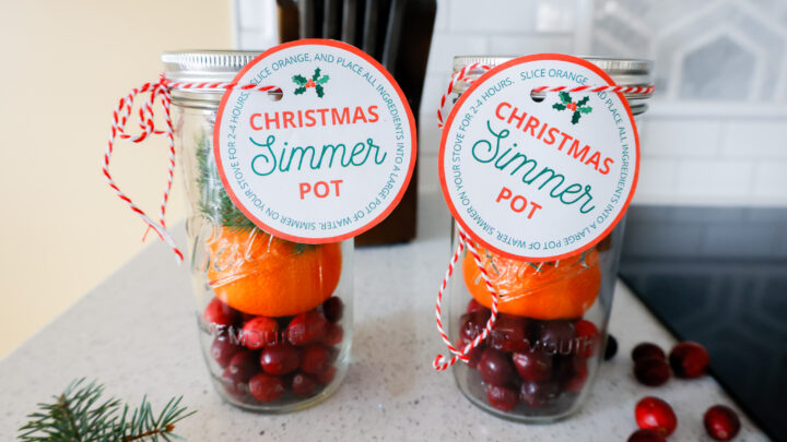 Christmas Simmer Pot Gifts & Printable Gift Tags