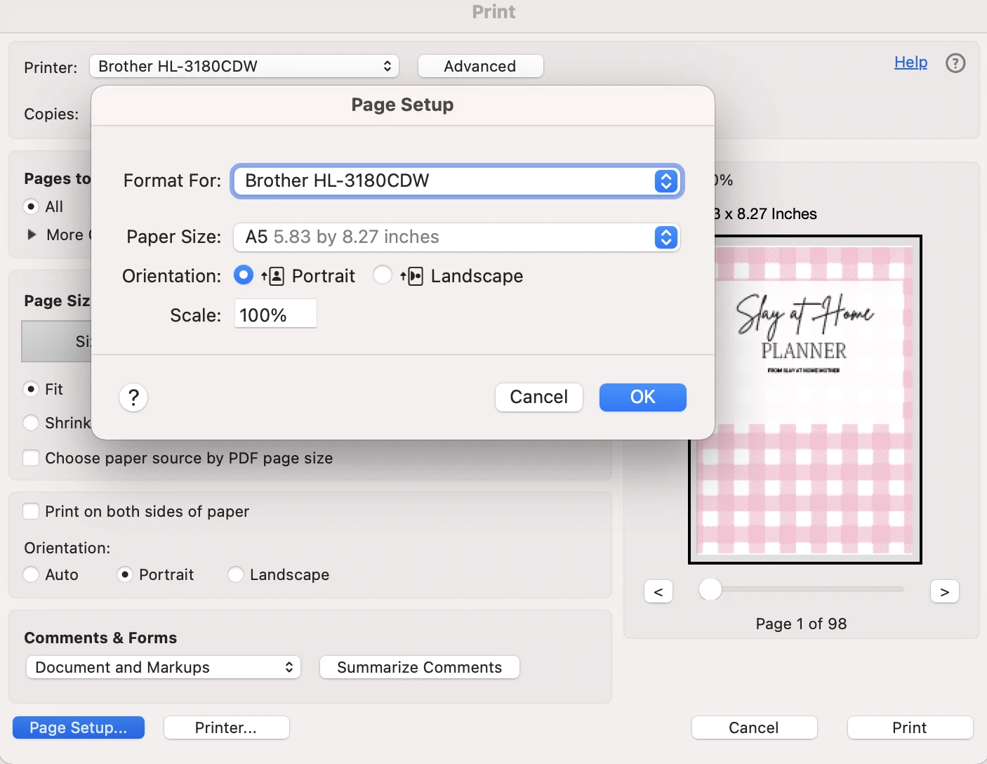 How To Print A5 Size On Letter Paper - With Screenshots!