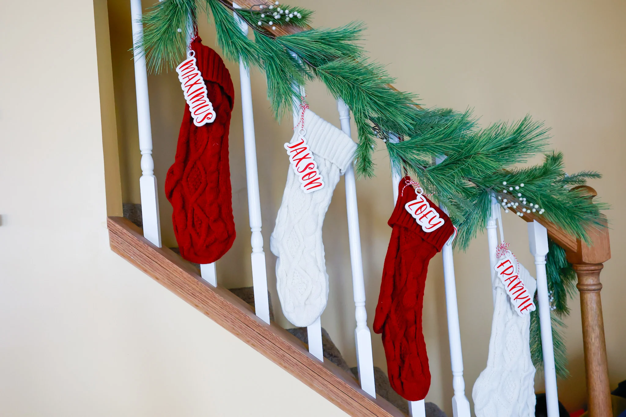 Personalize Your Stockings with DIY Tags & Printable Name Labels