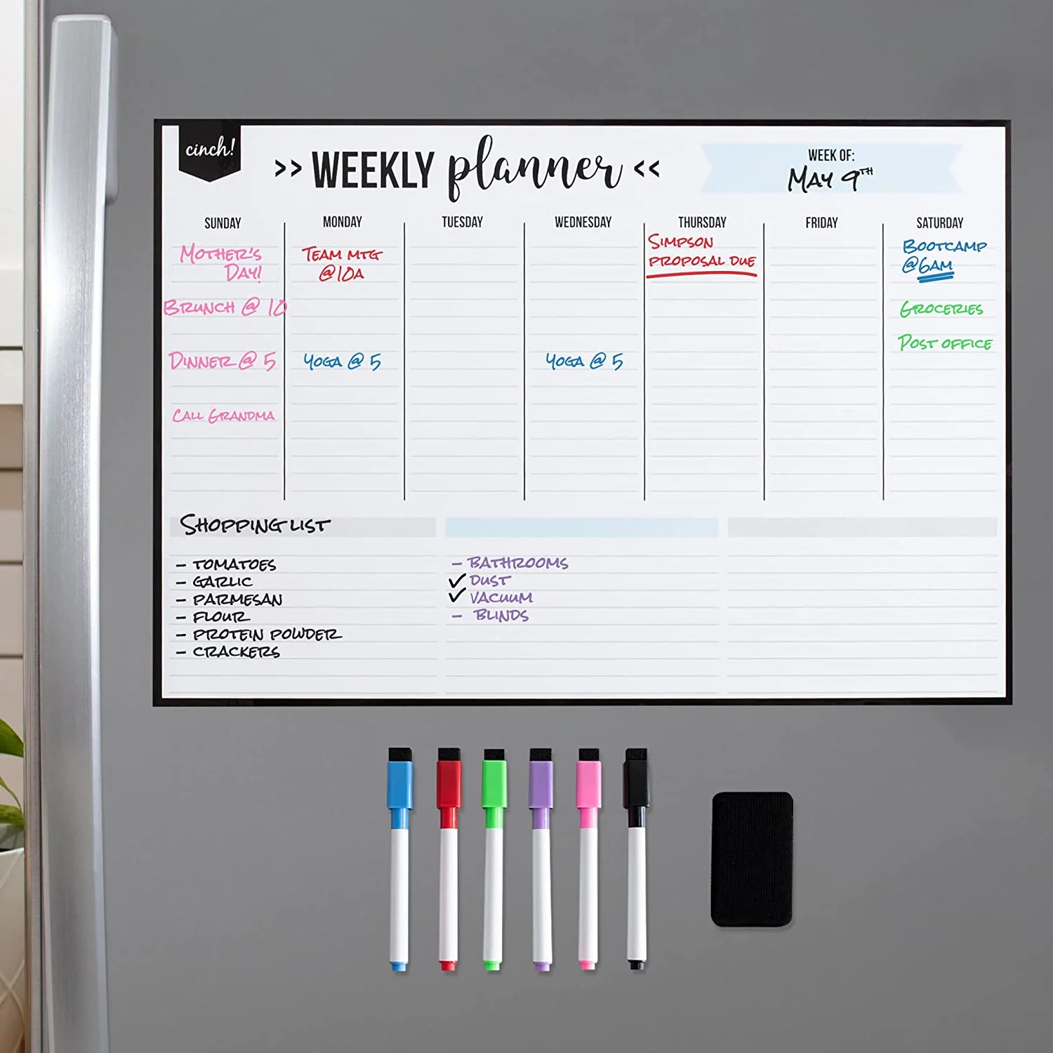 magnetic weekly planner whiteboard