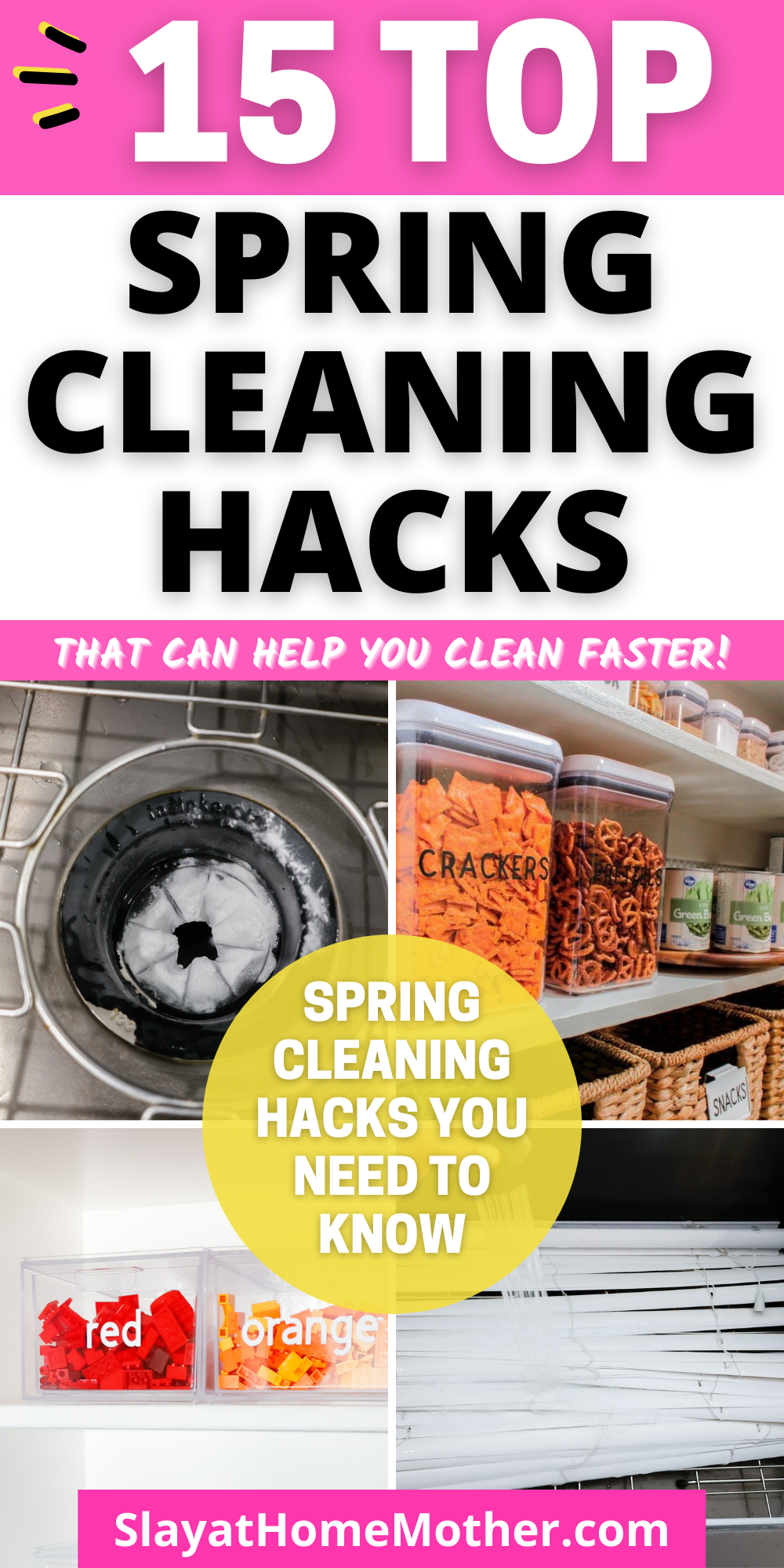 spring cleaning tips and hacks pin