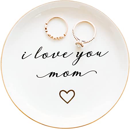 ring bowl the reads 'i love you mom'