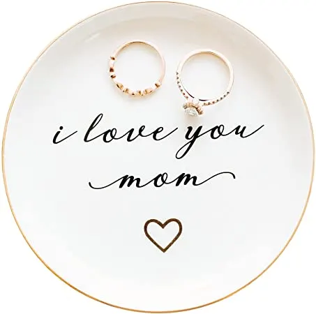 ring bowl the reads 'i love you mom'