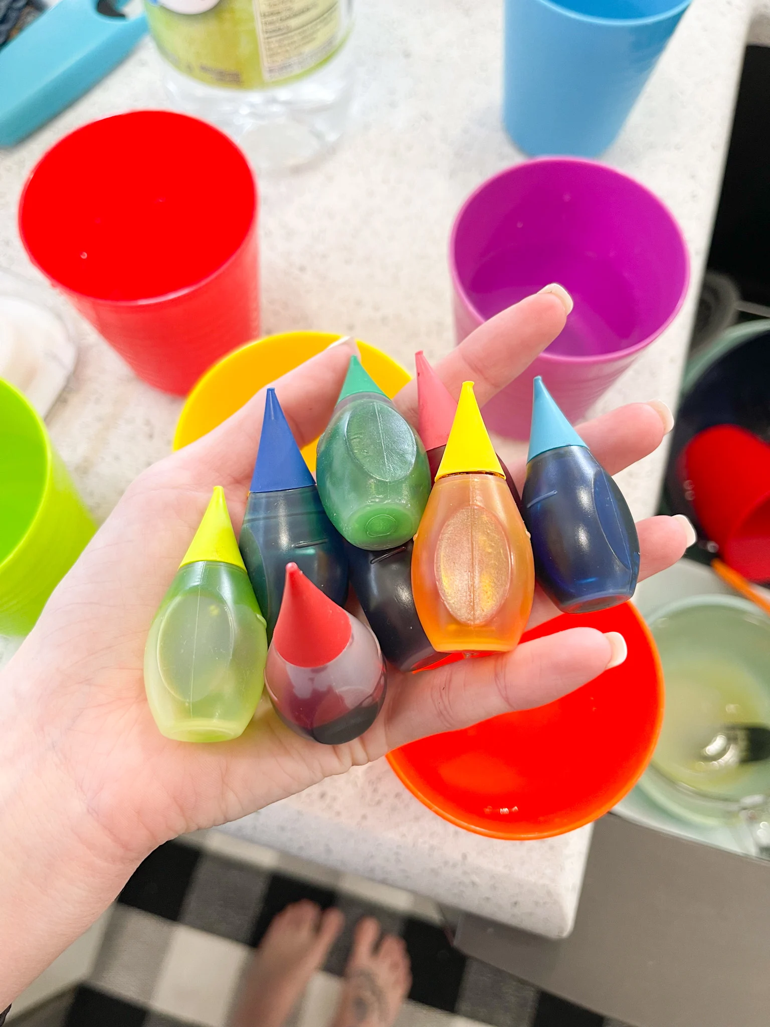 food coloring bottles