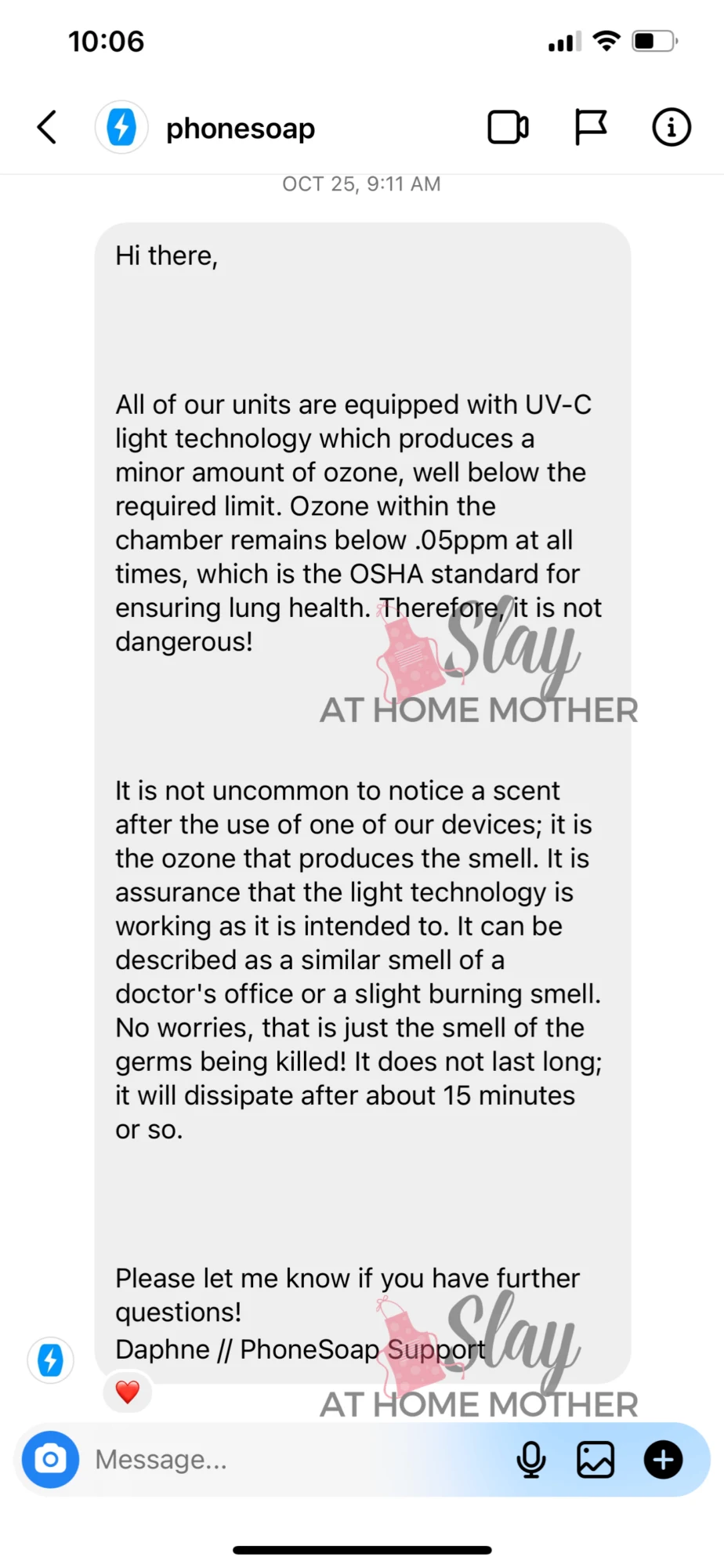 phonesoap response to ozone smell (1)