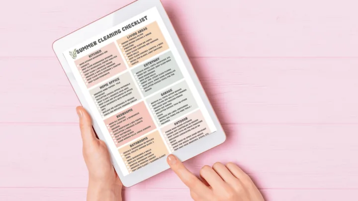Summer Cleaning Checklist &ndash; Free Printable Home Cleaning Checklist