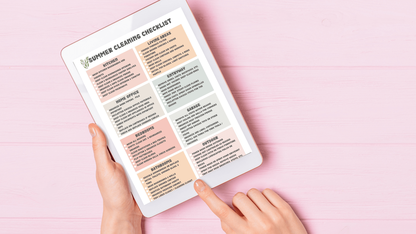 summer cleaning checklist mockup featured image