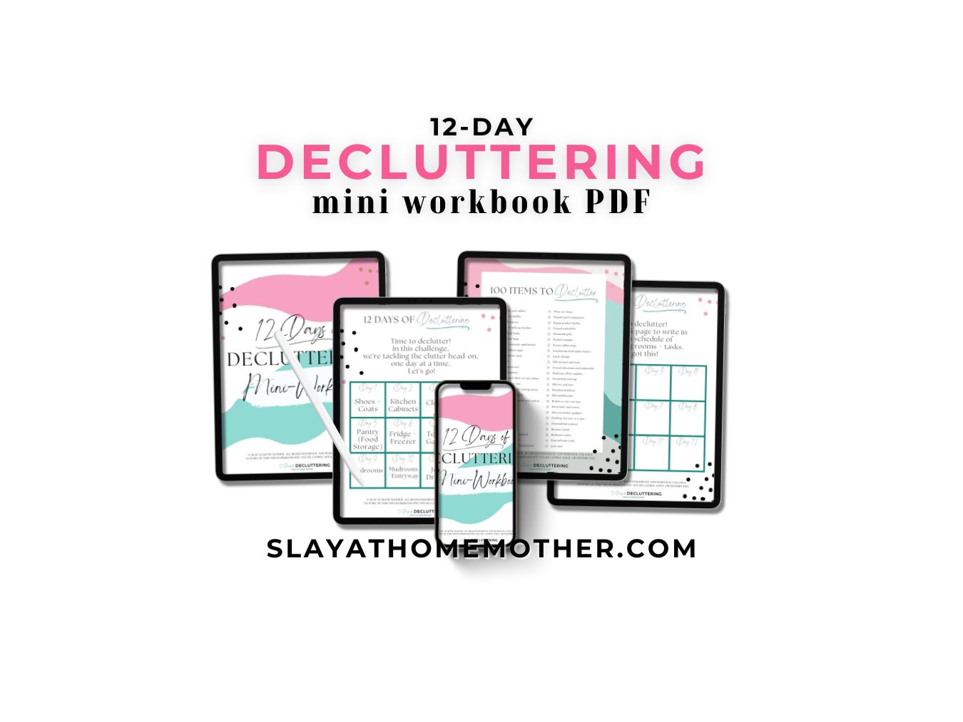 decluttering challenge mini workbook pdf featured image