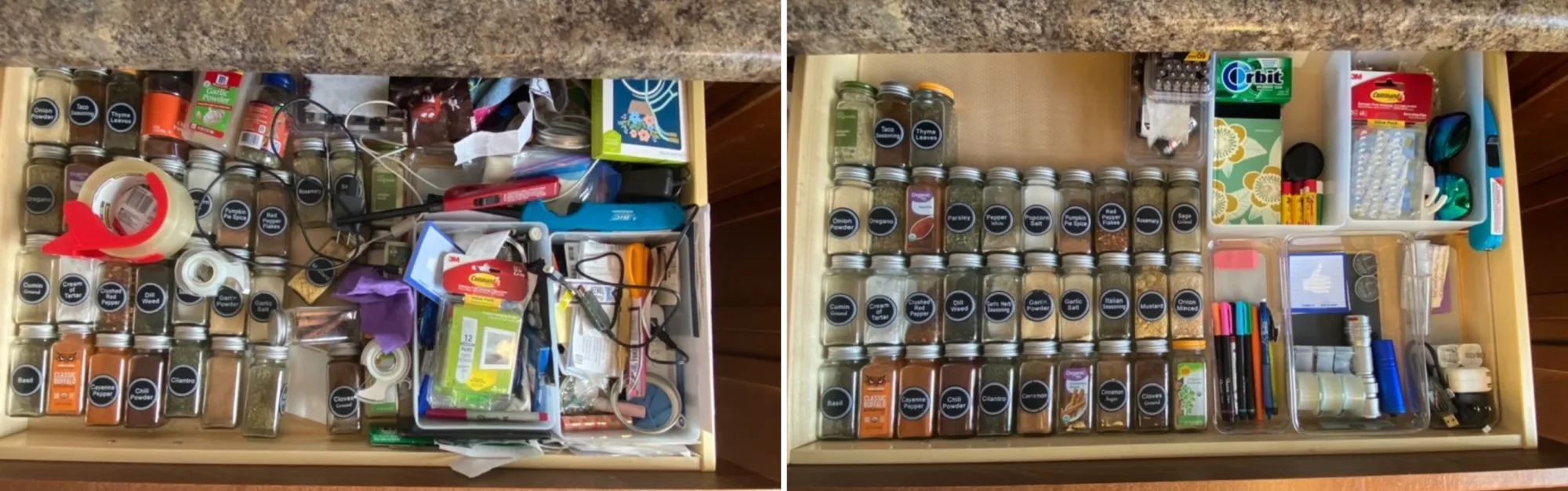 junk drawer decluttering