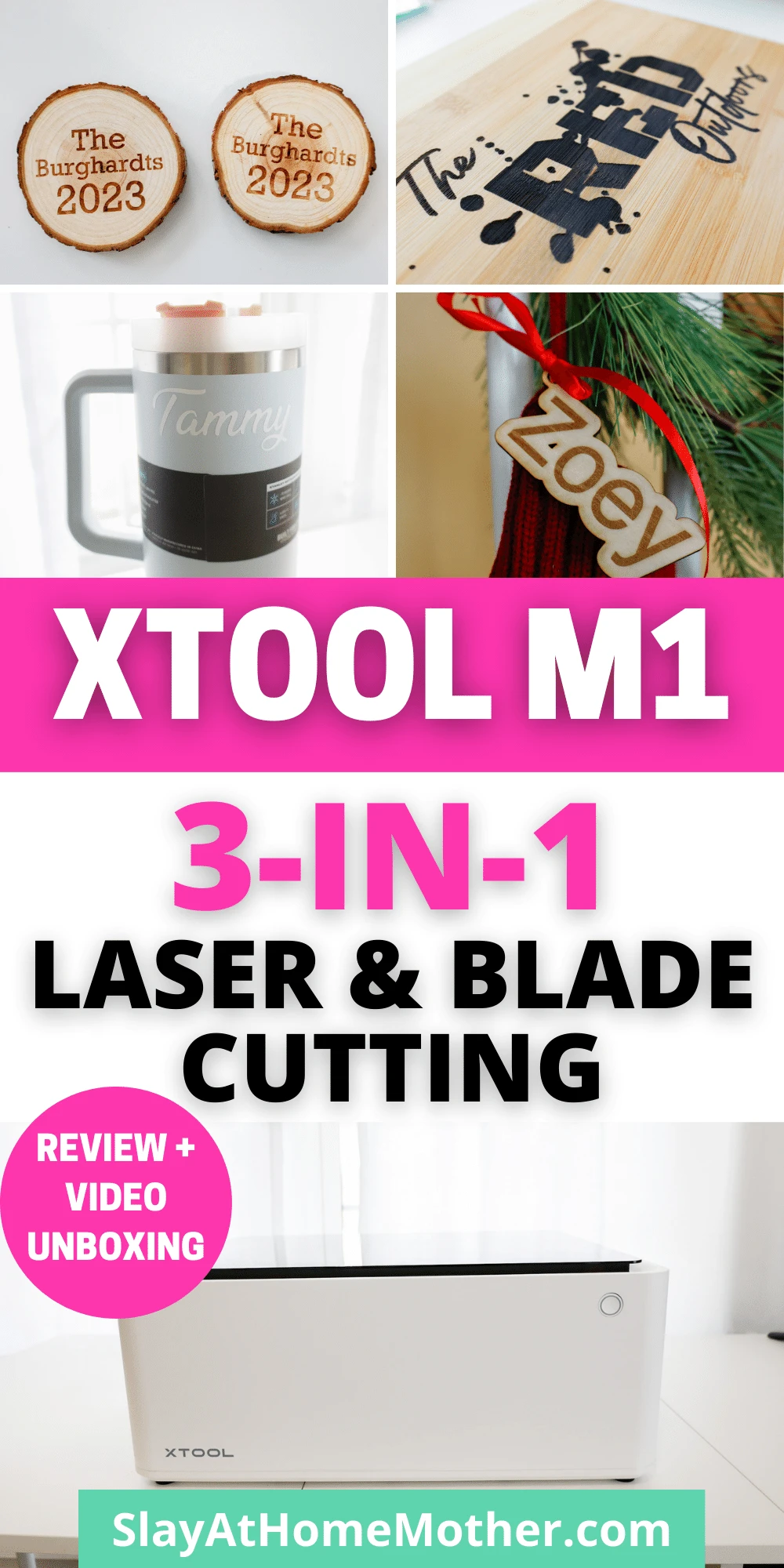 xTool M1 10w 3-in-1 Hybrid Laser Engraver & Cutting Machine with Rotoray 2  Pro and Material Box 