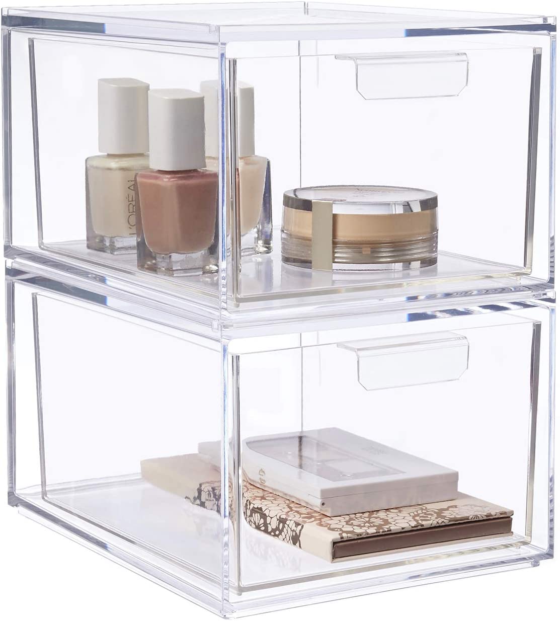 stackable clear drawers