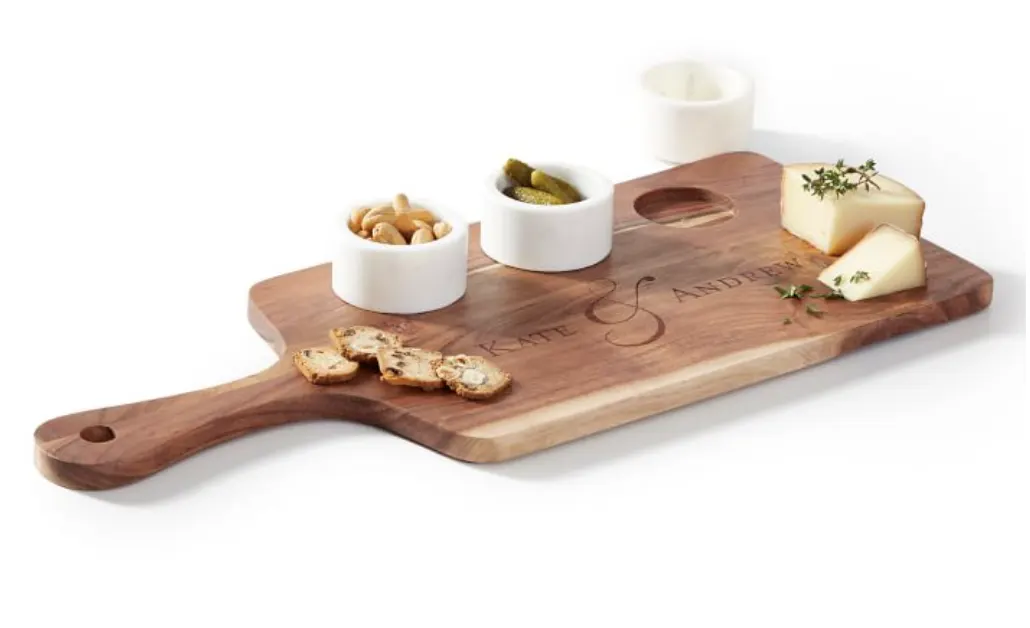 wood and marble serving board