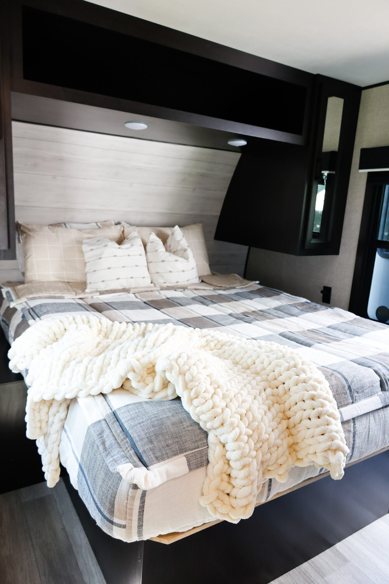 beddys bedding in camper master bedroom