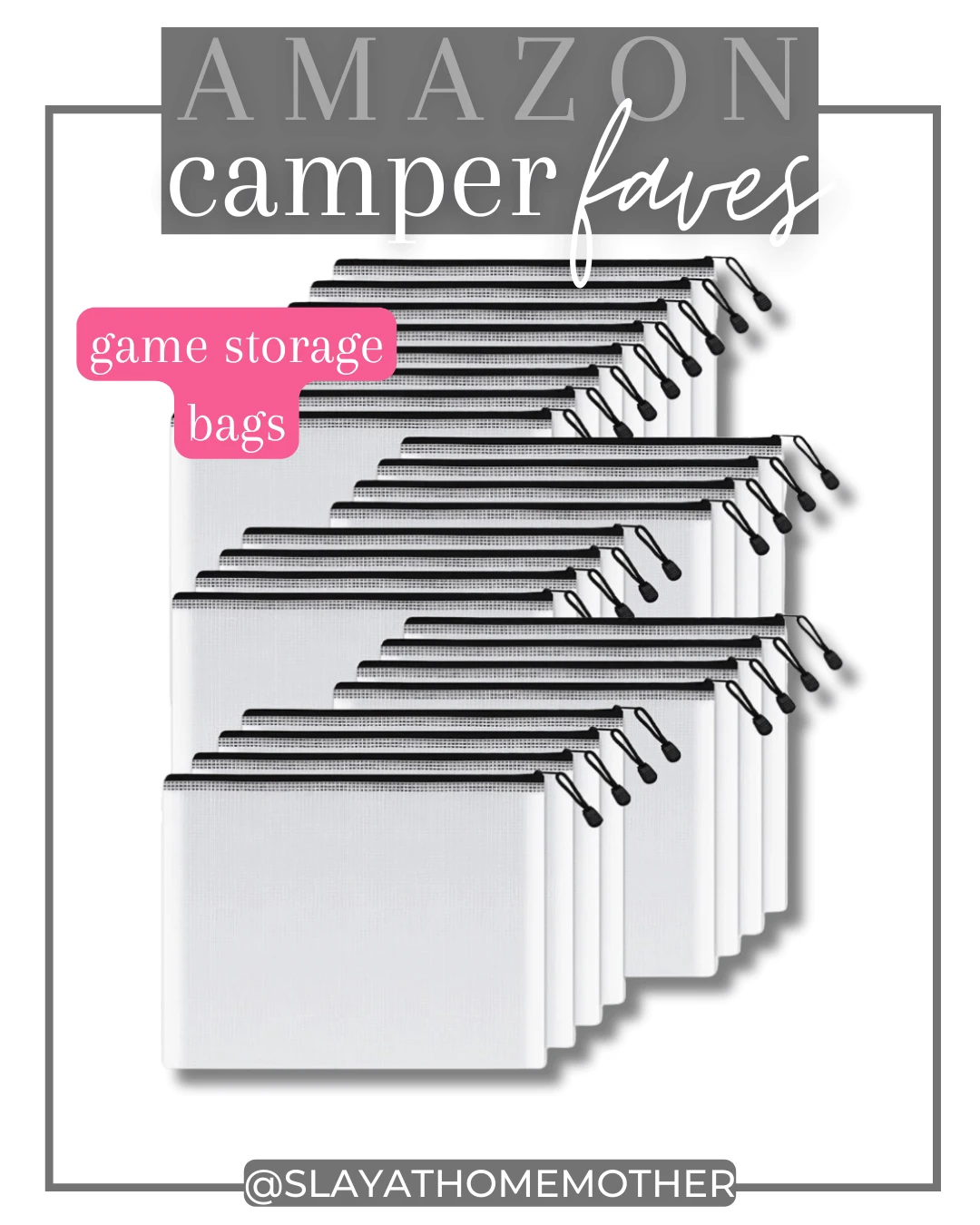 camping accessories for inside camper - game storage bags for organizing games