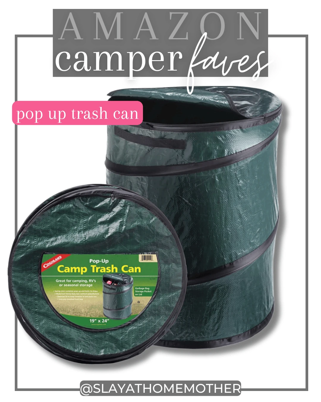 camping accessories for inside camper - pop up trash can