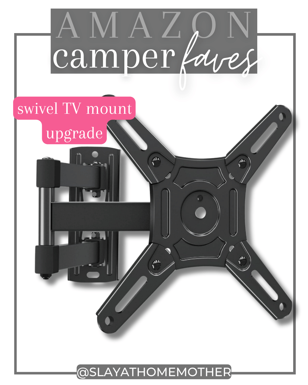camping accessories for inside camper - swivel tv mount