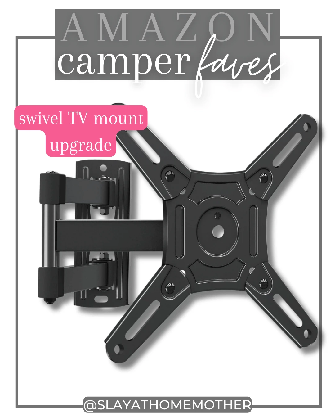 camping accessories for inside camper - swivel tv mount