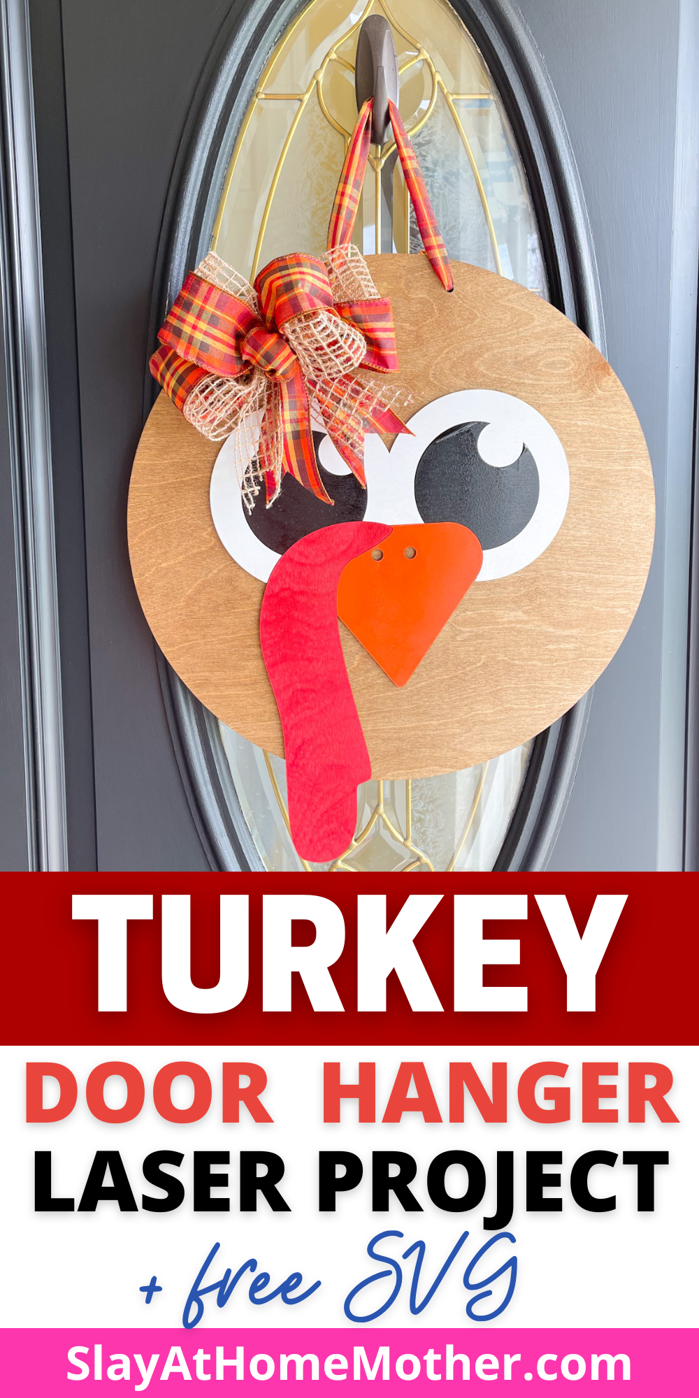 turkey door hanger laser project svg