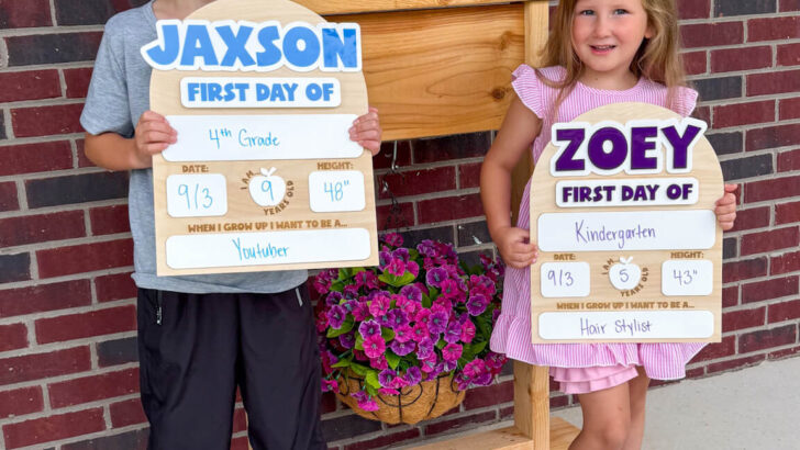 DIY First Day of School Sign + Free SVG Download
