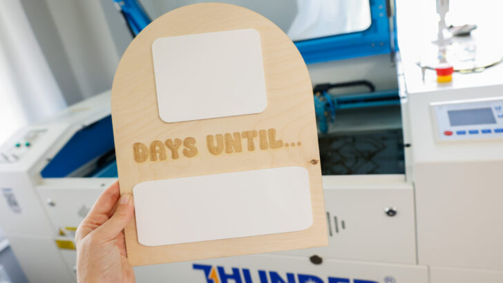DIY Laser Cut File: Countdown Sign